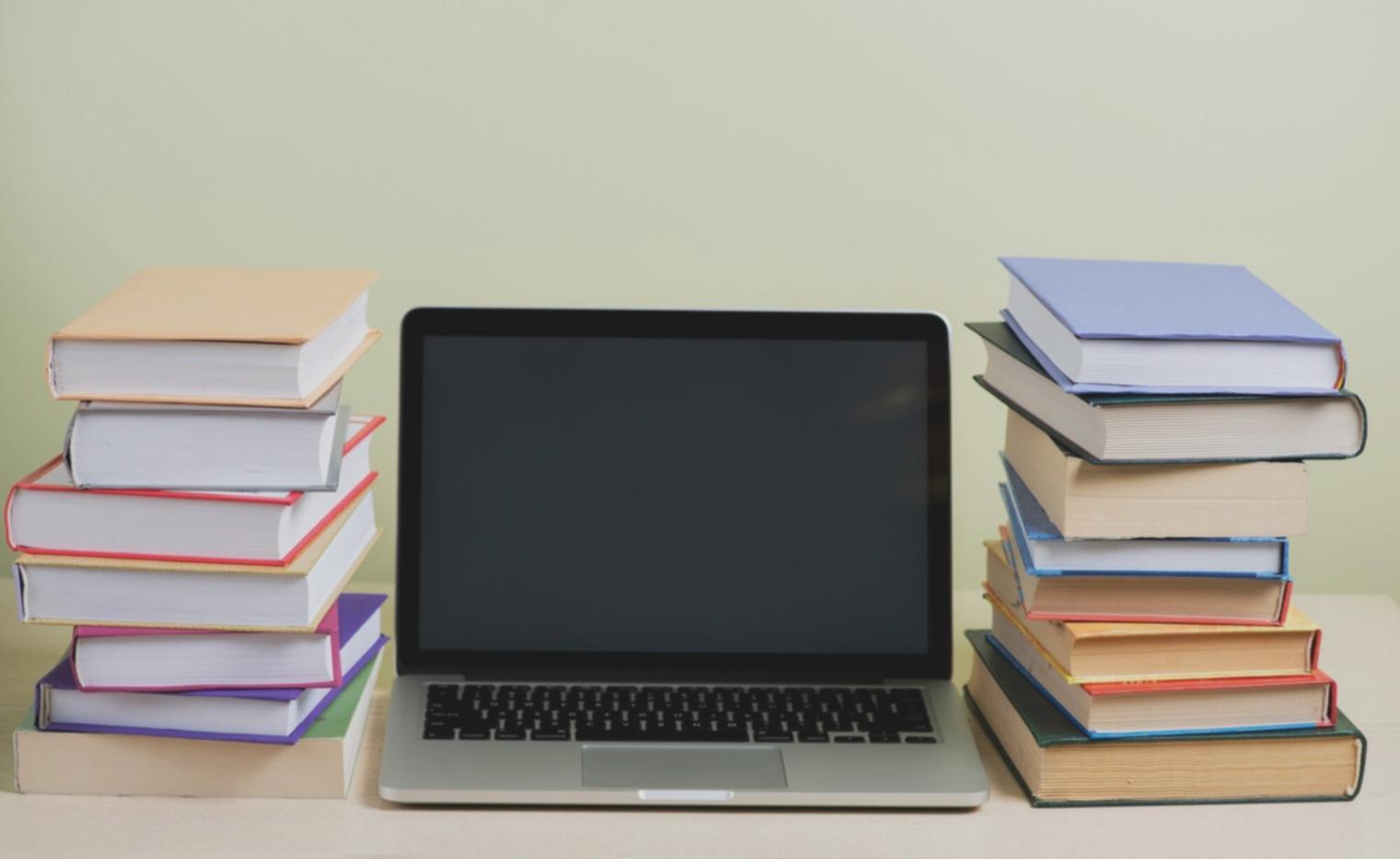 Financial analysis workspace with forecasting charts and planning documents